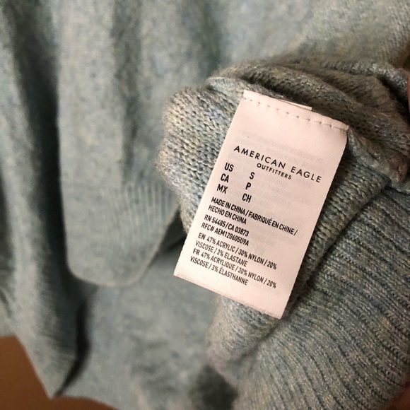 American Eagle Cowl‎ Neck Sweater Blue Size Small - Picture 5 of 5